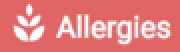 Red icon for allergies