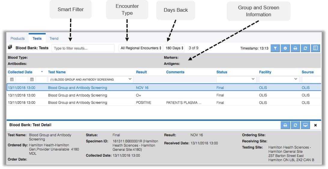 Resource Centre Blood Bank Module ClinicalConnect